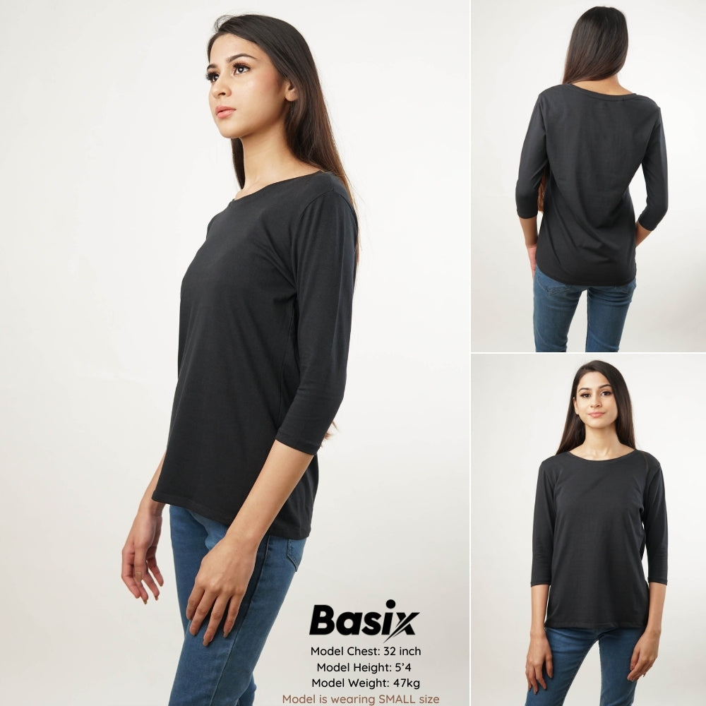 Basix Womens Ultra Jersey Soft 3-Quarter Tee – thebasixstore